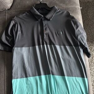 Under Armour Men's Polo Shirt in Black and Teal